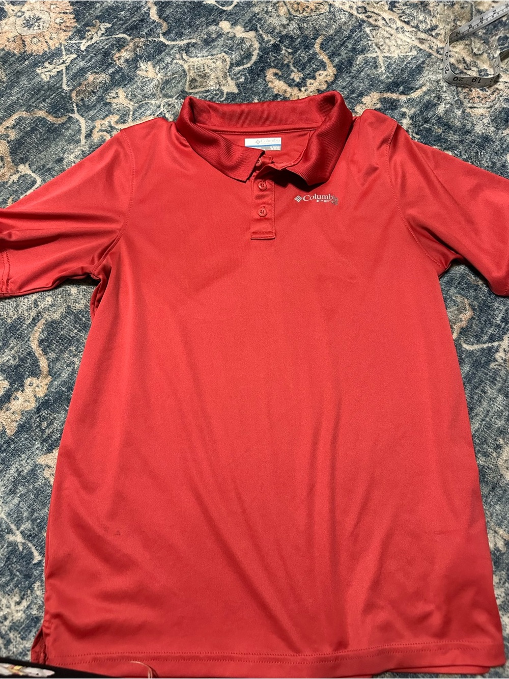 Columbia Boys' Red Short Sleeve Polo